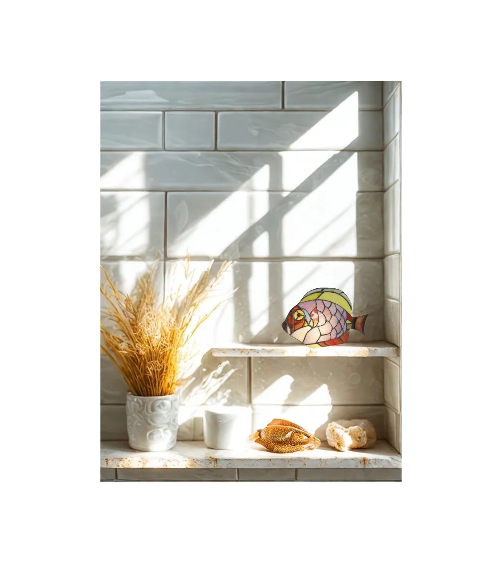 Lampe Tiffany POISSON – Luminaire original en vitrail Lampe Tiffany POISSON – Luminaire original en vitrail