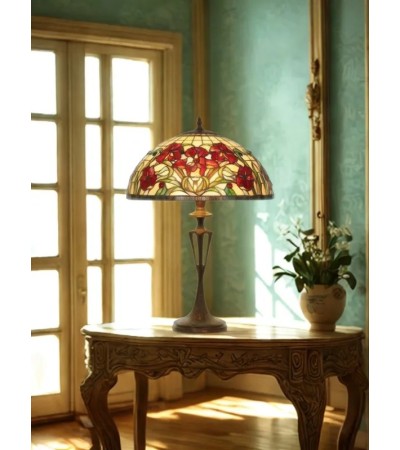Lampe Tiffany IRIS ROYAL – Lampe vitrail florale | Lumiland