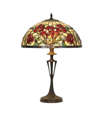 Lampe Tiffany IRIS ROYAL – Lampe vitrail florale | Lumiland