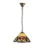 Suspension Tiffany FLORÉA – Luminaire vitrail floral | Lumiland