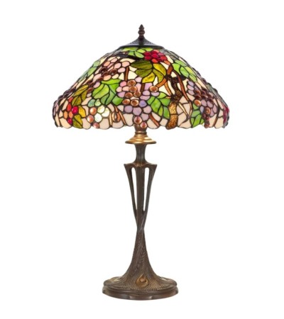 Lampe Tiffany LUMÉA – Grande lampe vitrail – Style Art Nouveau