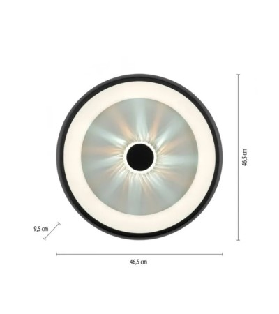Plafonnier & applique LED AURELIA, doré ou noir avec télécommande