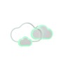 Applique CLOUDY blanche LED RGBW design | Lumiland