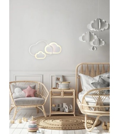 Applique CLOUDY blanche LED RGBW design | Lumiland