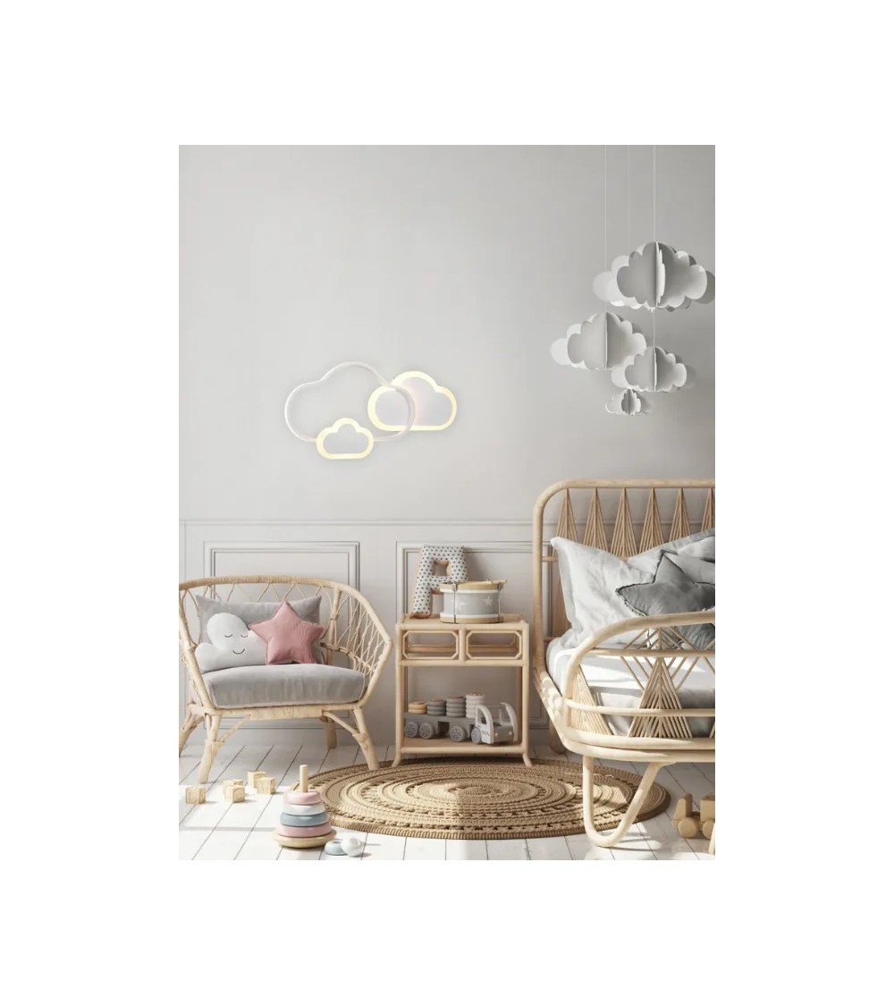 Applique CLOUDY blanche LED RGBW design | Lumiland