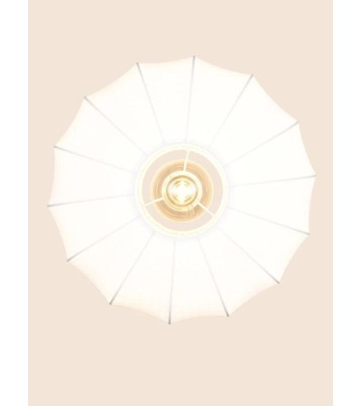 Plafonnier MADELINE – Luminaire tissu blanc élégant | Lumiland