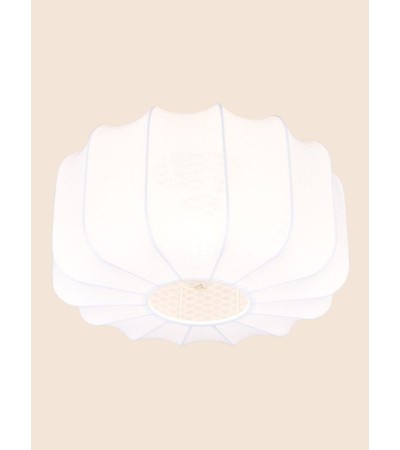 Plafonnier MADELINE – Luminaire tissu blanc élégant | Lumiland