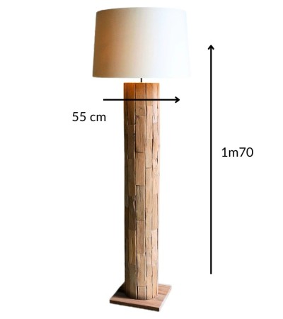 Lampadaire KATA – Luminaire en bois recyclé design | Lumiland