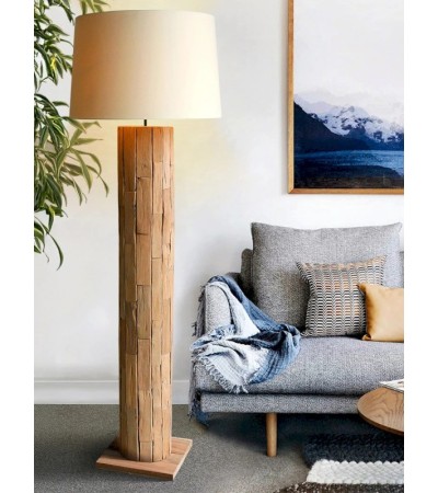 Lampadaire KATA – Luminaire en bois recyclé design | Lumiland