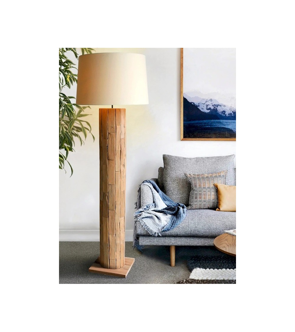 Lampadaire KATA – Luminaire en bois recyclé design | Lumiland