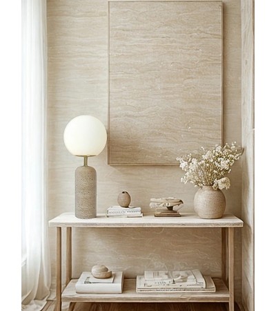Lampe RIVOLI travertin – Lampe design naturelle | Lumiland