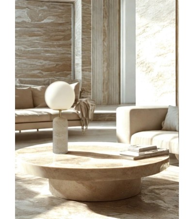 Lampe RIVOLI travertin – Lampe design naturelle | Lumiland