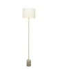 Lampadaire ORFÉA travertin et lin – Luminaire naturel | Lumiland