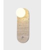 Applique Elya travertin et verre sablé – Luminaire mural