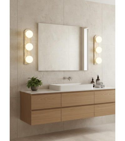 Applique TRAVIA – Applique travertin 1 ou 3 lumières | Lumiland