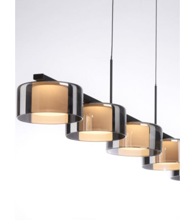 Suspension VAREL – Suspension LED verre fumé | Lumiland