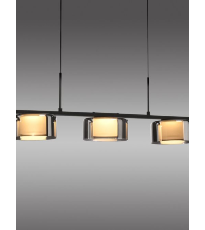 Suspension VAREL – Suspension LED verre fumé | Lumiland