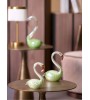 Objet décoratif SWAN – Sculpture en verre vert | Lumiland