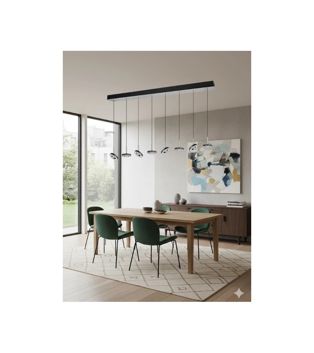 Suspension GUANO – Luminaire LED moderne 8x850 lm