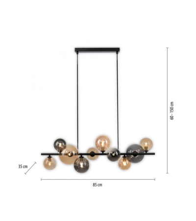 Suspension POPSICLE – Verres fumés & ambrés | Lumiland