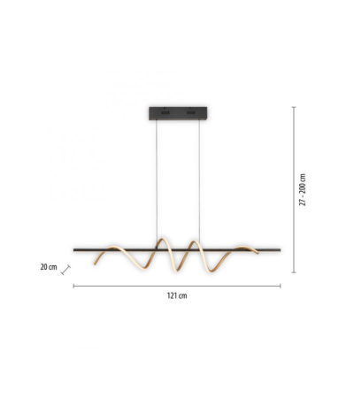 Suspension EMANDA laiton noir – Luminaire design | Lumiland