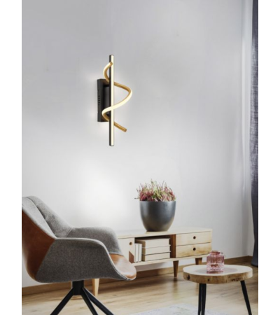 Applique EMANDA noir laiton – Luminaire mural design | Lumiland