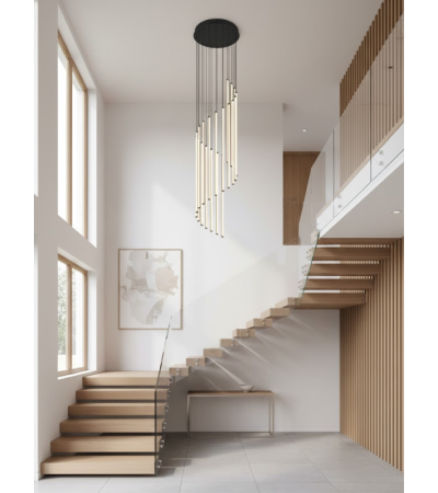 Suspension BAXTER – Suspension design pour plafond cathédrale et grande hauteur