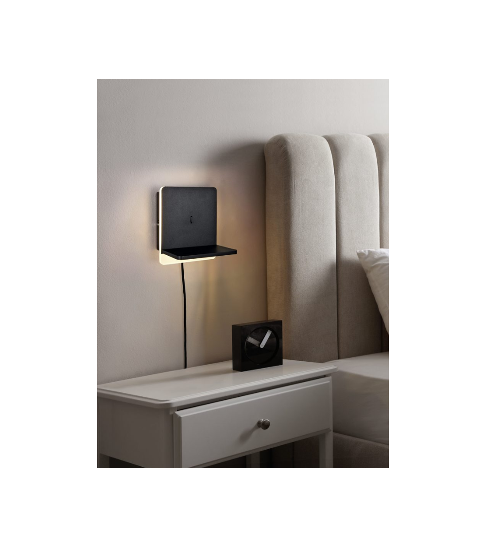 Applique FAIRFIELD noire – Luminaire lecture chambre | Lumiland
