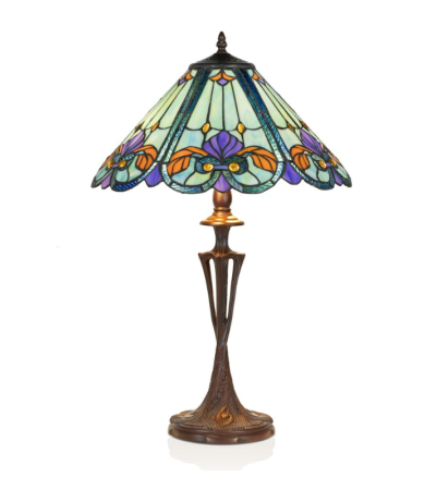 Lampe Tiffany AURÉLIA – Lampe en vitrail aux teintes cuivrées