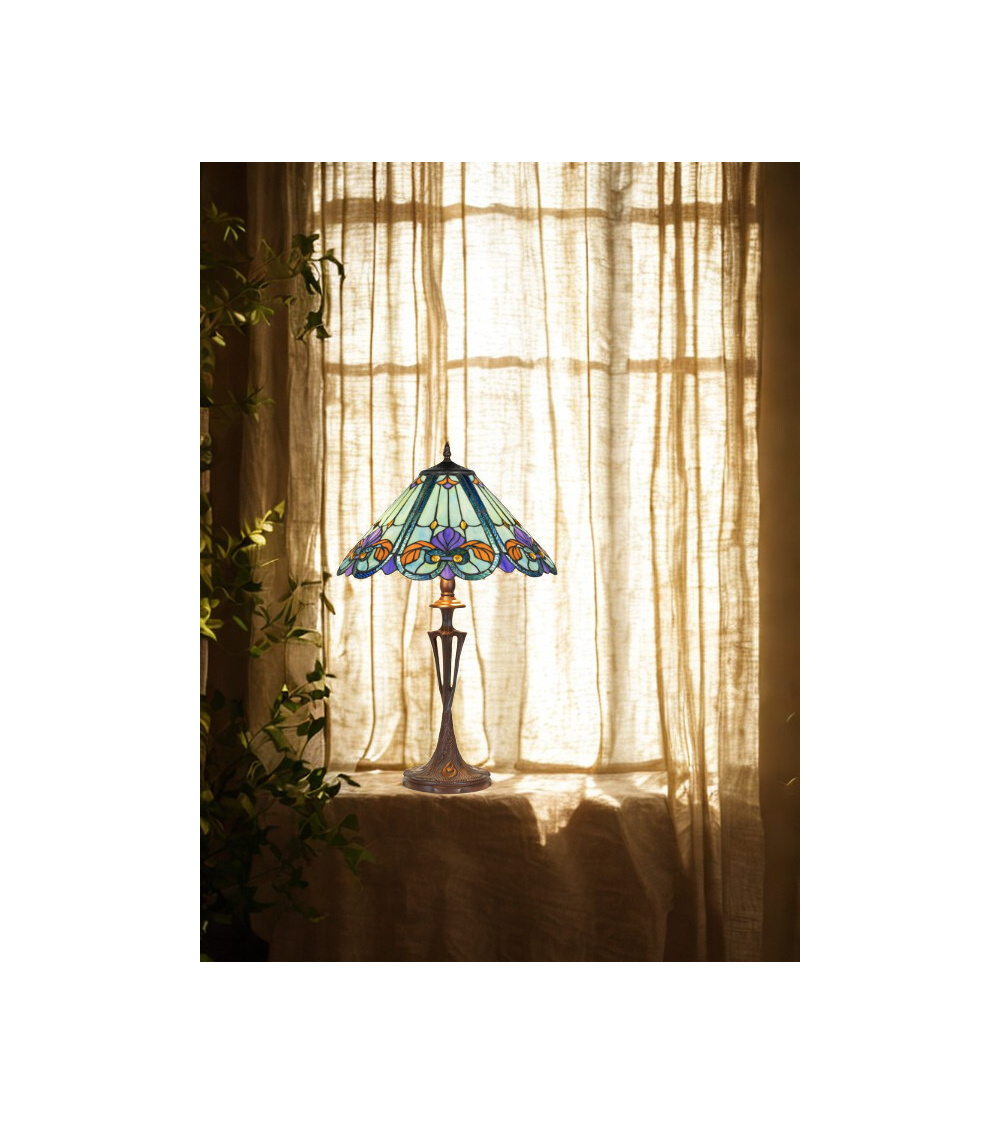 Lampe Tiffany IRIS CUIVRÉ