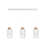 Suspension NORA 3 lumières – Luminaire bois et blanc | Lumiland