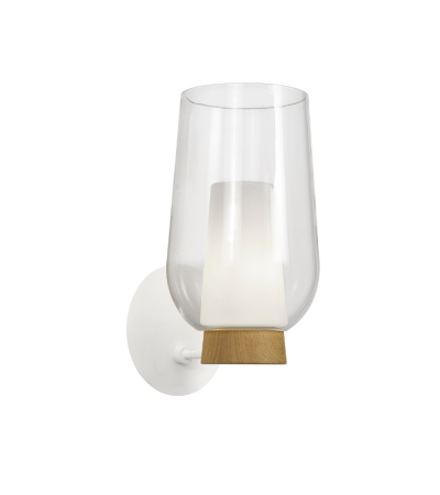 Applique NORA bois et blanc – Luminaire mural design | Lumiland