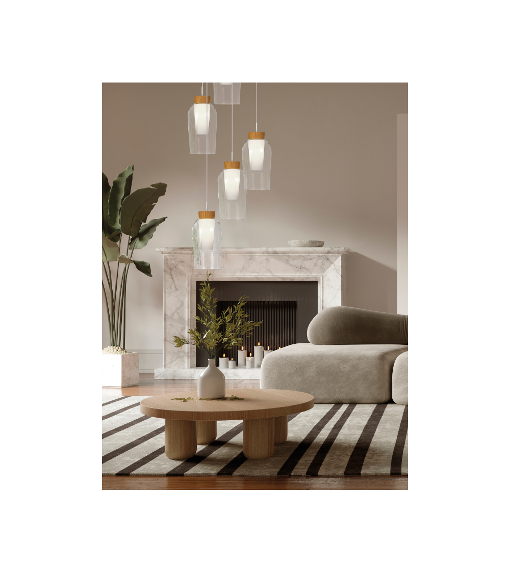 Applique NORA bois et blanc – Luminaire mural design | Lumiland