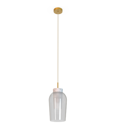 Suspension NORA 1 ou 3 lumières – Verre & marbre | Lumiland