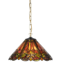 Suspension TIFFANY AMBERA – Vitrail artisanal | Lumiland