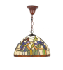 Suspension TIFFANY IRIS – Vitrail floral décoratif | Lumiland