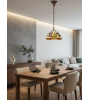 Suspension TIFFANY IRIS – Vitrail floral décoratif | Lumiland