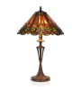 Lampe TIFFANY AMBERA – Vitrail artisanal | Lumiland