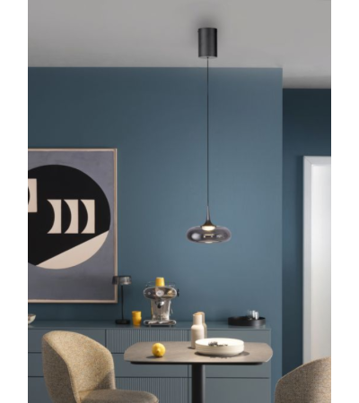 Suspension POSH LED – Verre fumé Ø22 cm | Lumiland