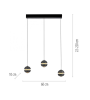 Suspension LINI LED noire – Design moderne | Lumiland