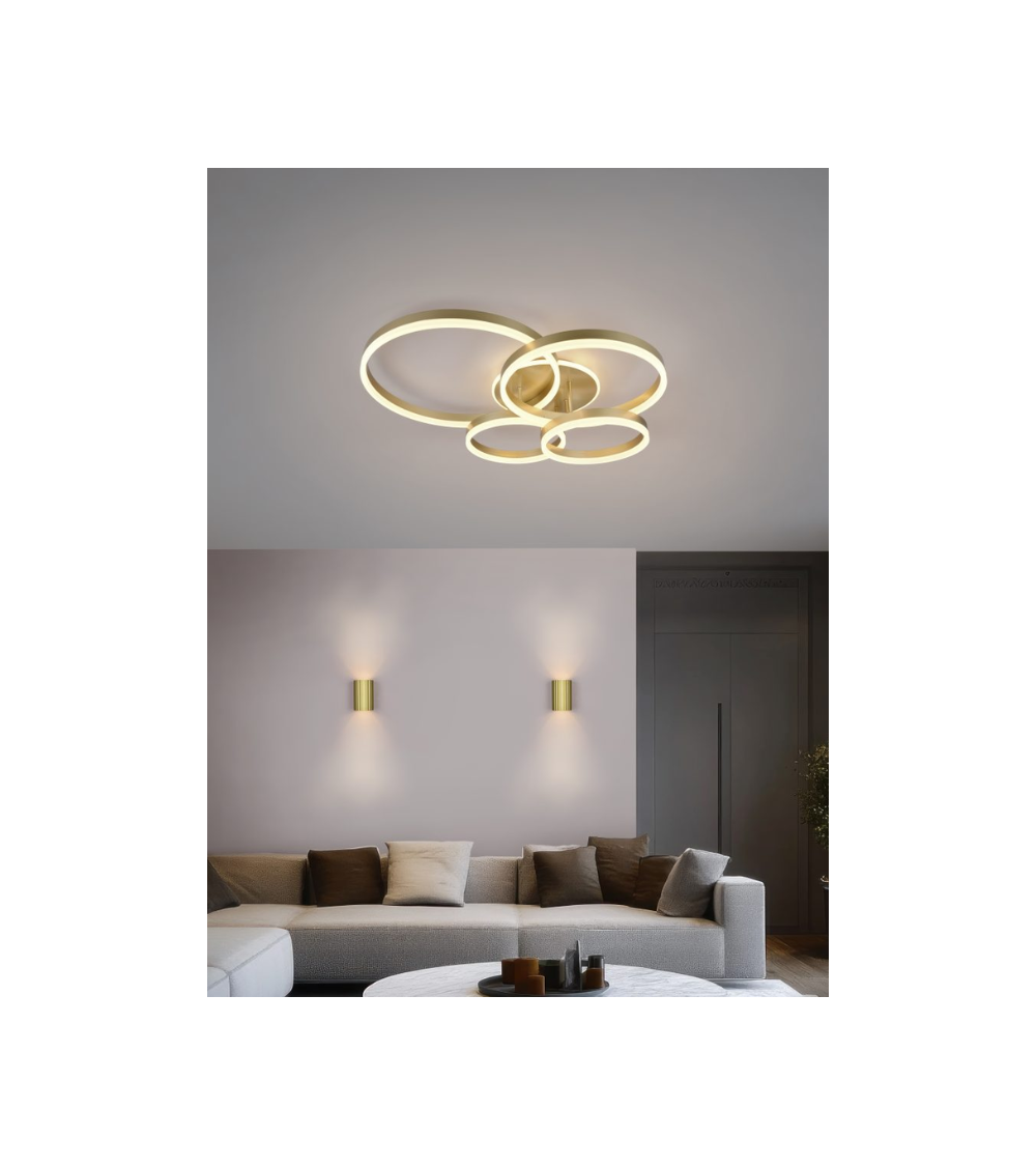 Plafonnier DRAKE – Plafonnier LED design or mat 50W