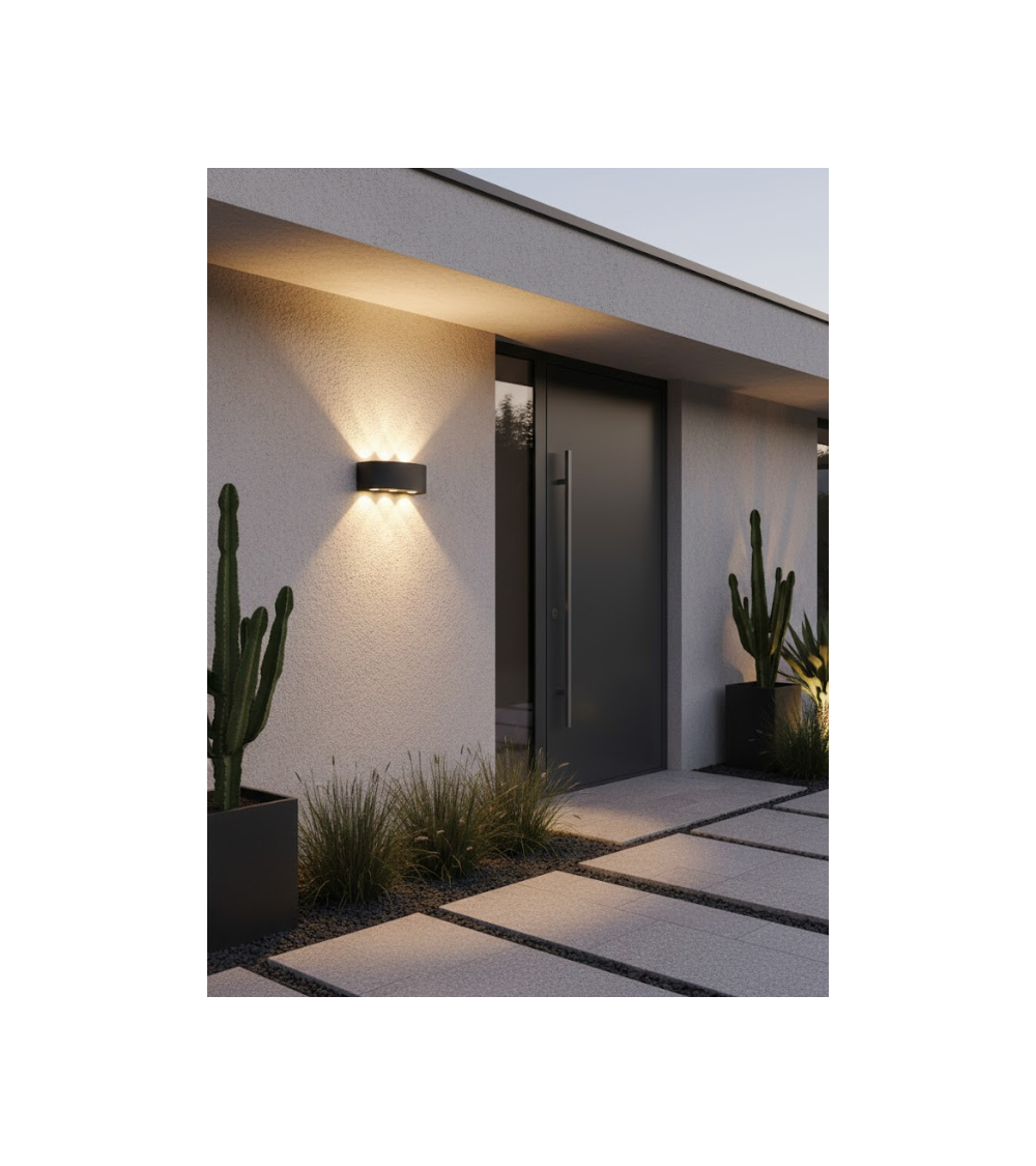 Applique murale extérieure LED CARLO anthracite | Lumiland