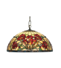 Suspension Tiffany Rosélia – Suspension vitrail Ø40 cm | Lumiland