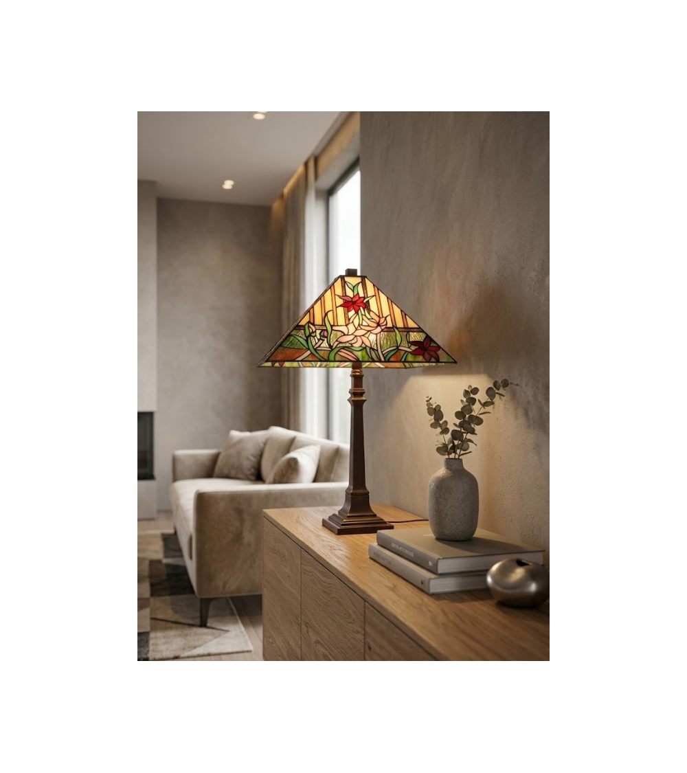 Lampe Tiffany Florencia – Lampe vitrail Ø40 cm | Lumiland