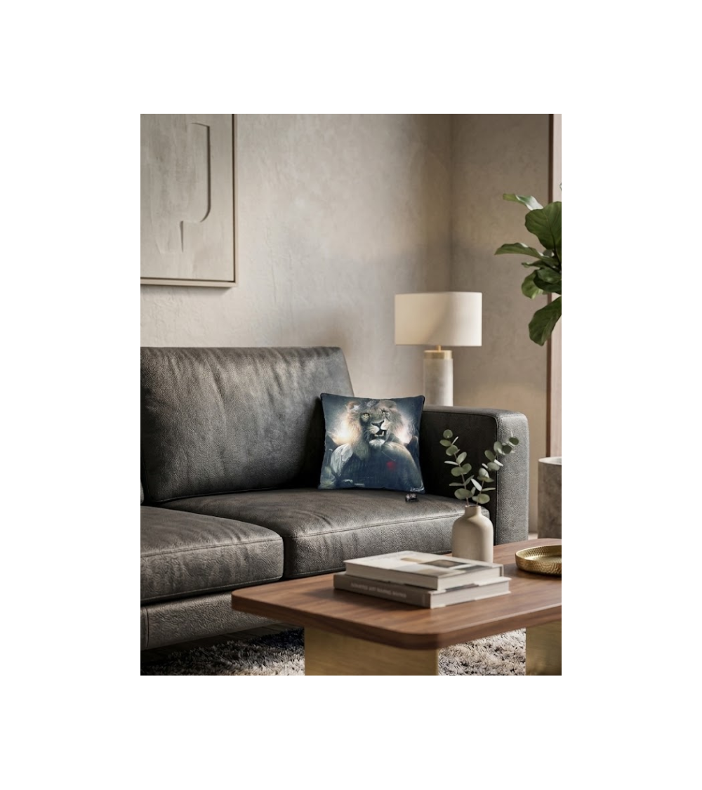 Coussin Lion Royal Casino – Coussin déco original | Lumiland