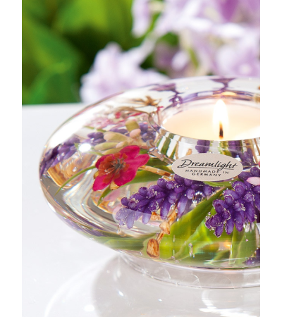 Bougeoir OVNI floral en verre – Déco chic | Lumiland