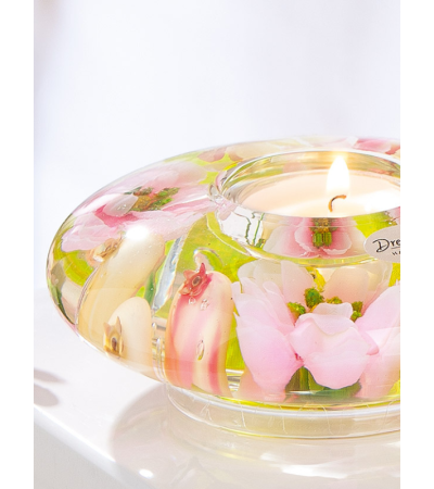 Bougeoir OVNI floral en verre – Déco chic | Lumiland