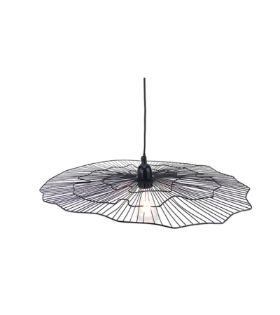 Suspension noire Noria 48 cm – Métal design E27