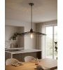 Suspension noire Noria 48 cm – Métal design E27