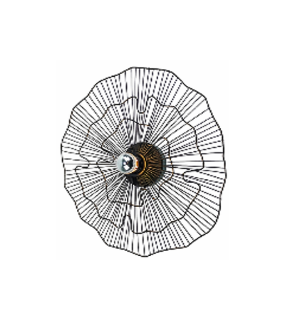 Applique murale Noria noire 40 cm – Métal design E27